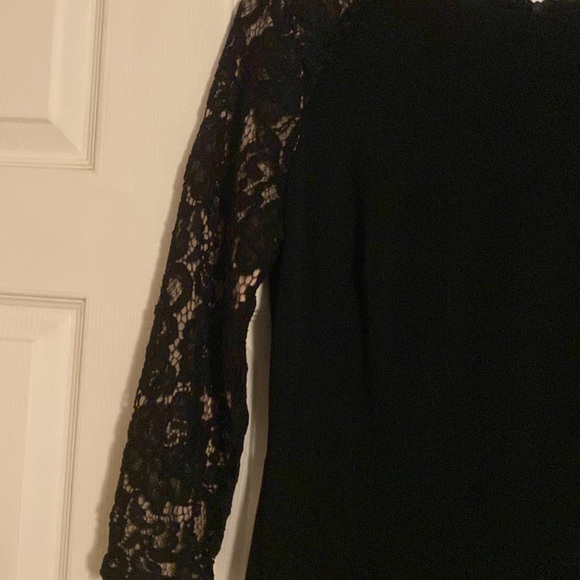 Ralph Lauren Black Lace Sleeve Lined Dress - Picture 7 of 14